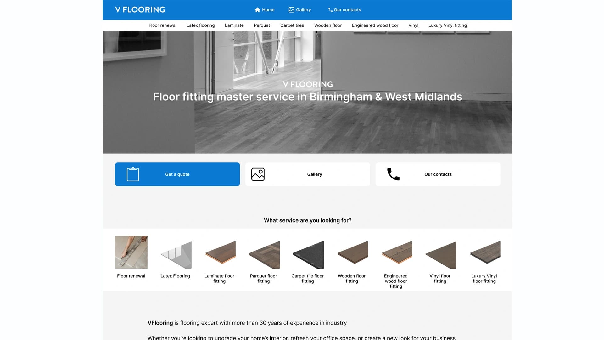 VFlooring business card website