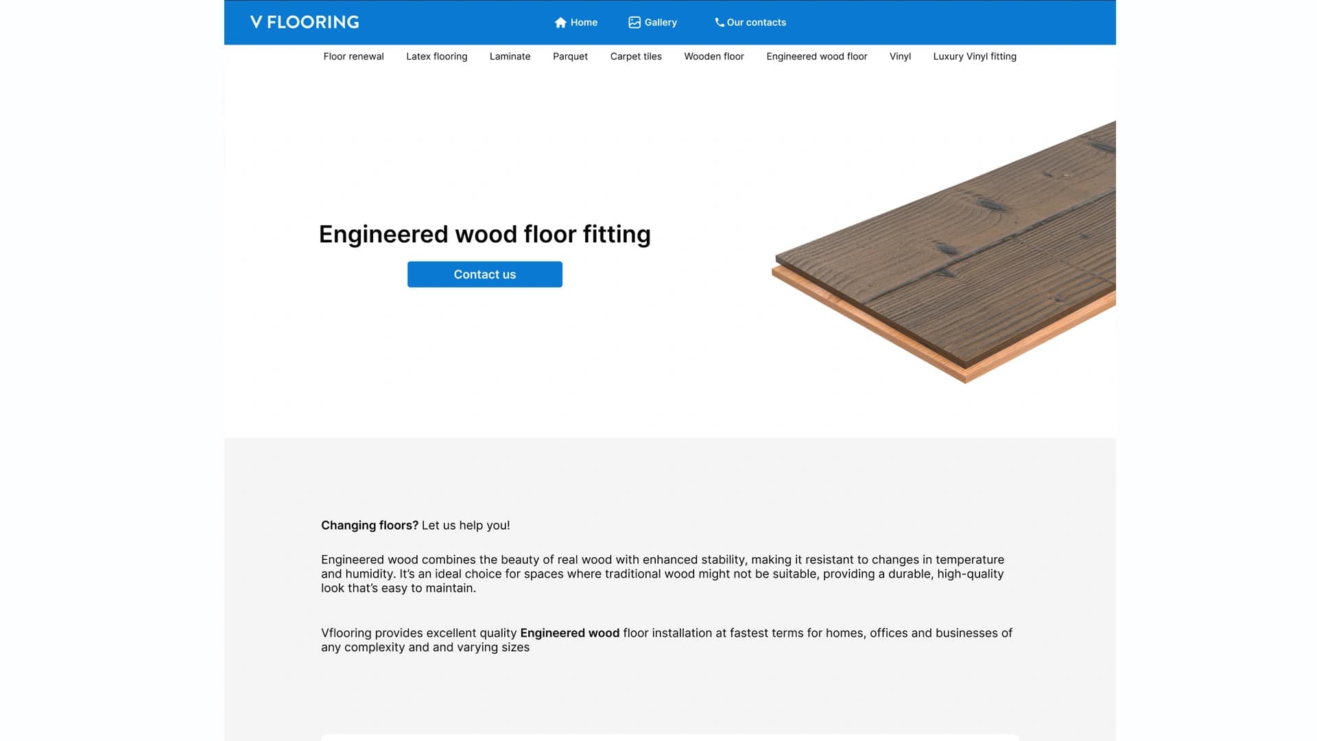 VFlooring business card website