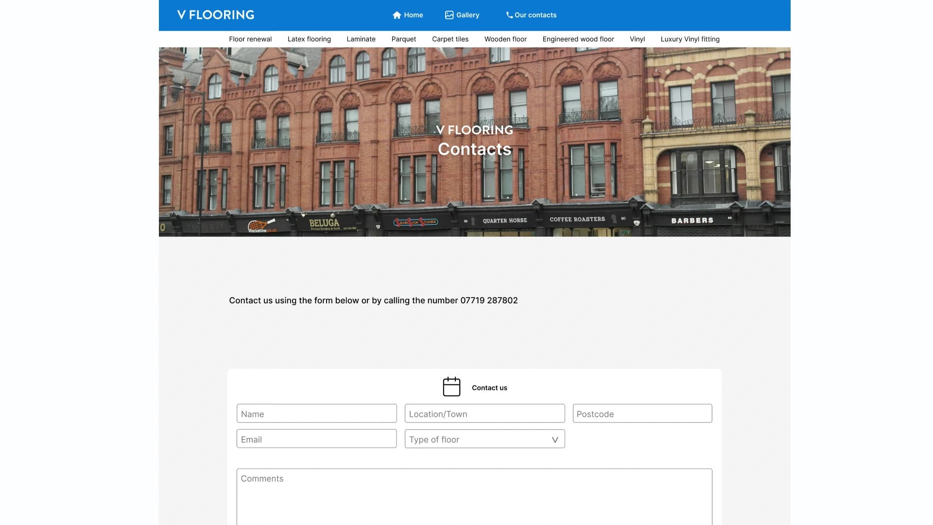 VFlooring business card website